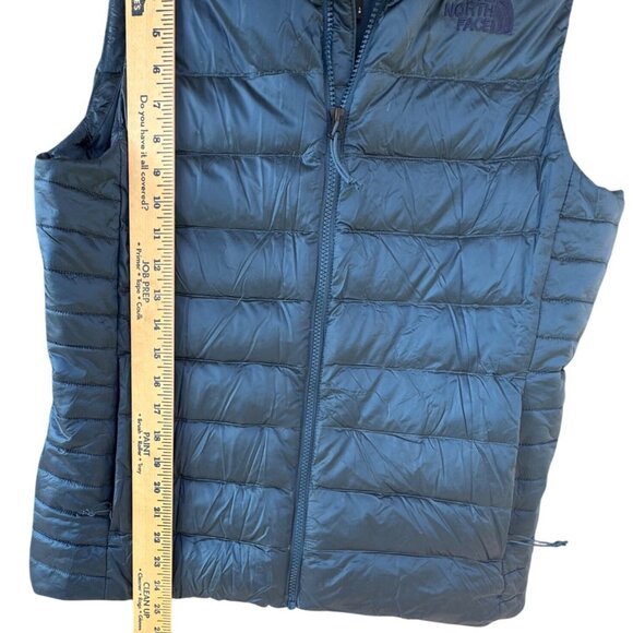 The North Face Down Quilted Puffer Vest Women's Size Large Feather 550 Blue - Picture 11 of 14